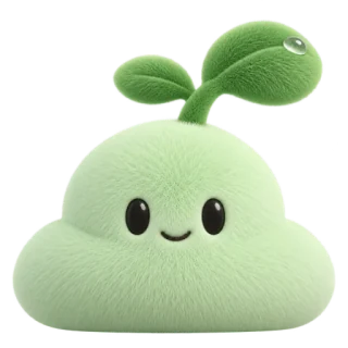 mint with a little sprout