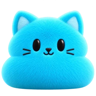 turquoise cat with whiskers